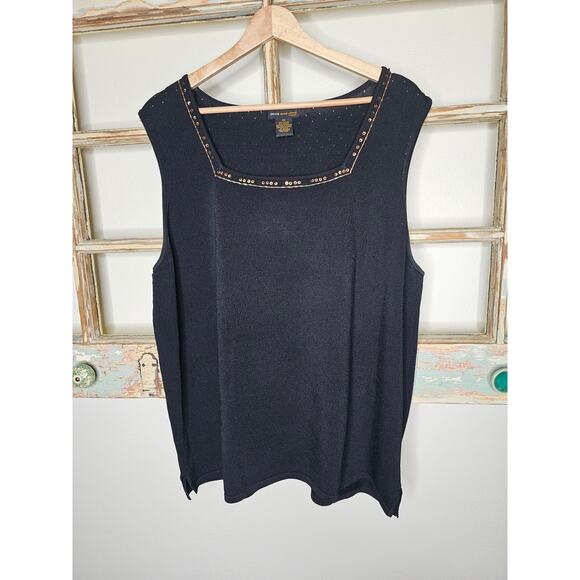 Black Sleeveless Sweater by Grace Dane Lewis Size 3X - Picture 5 of 9